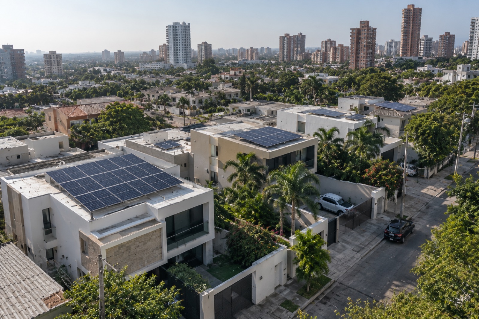 Viviendas con sistemas solares en cubierta